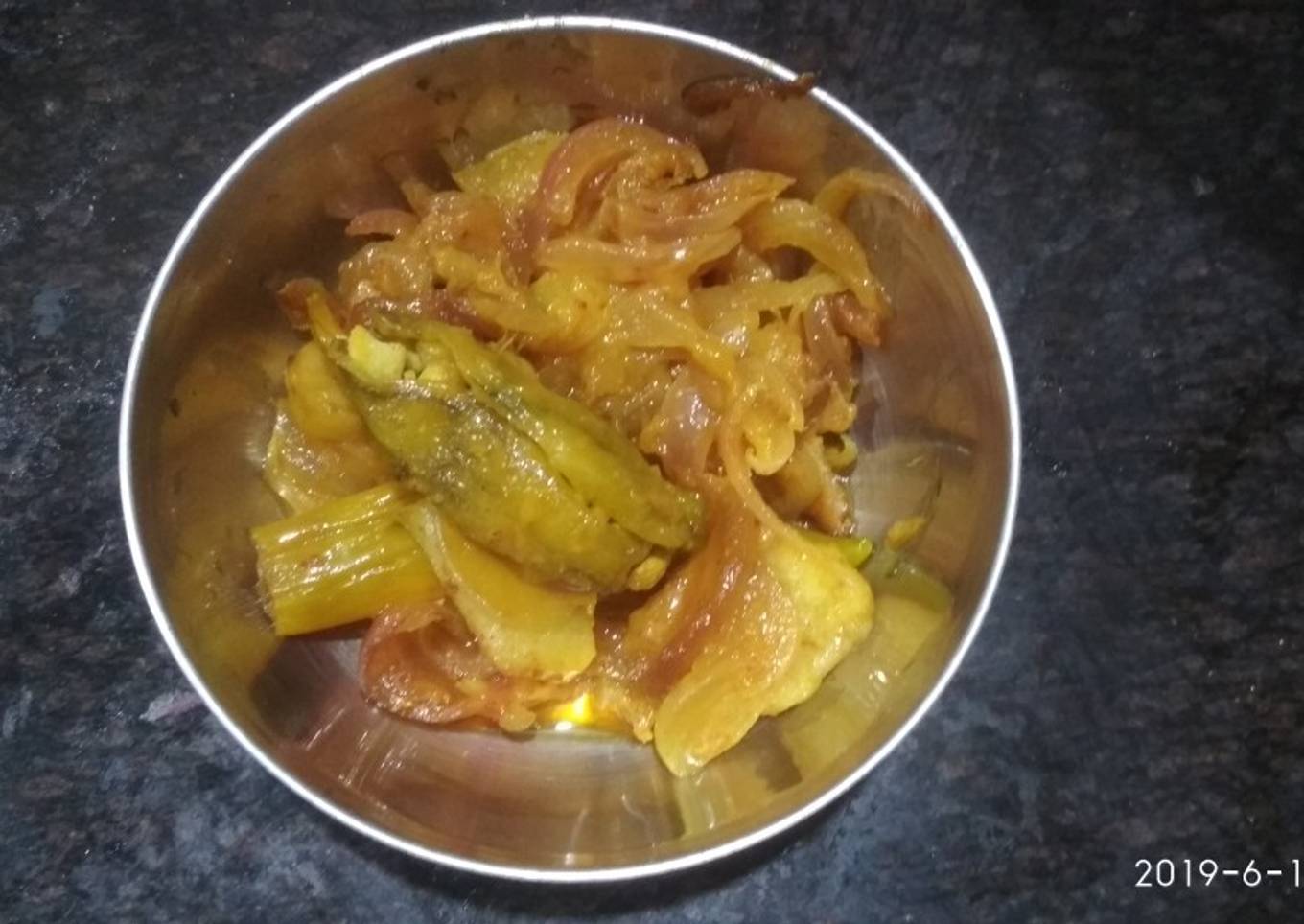 Karela and potato mix