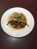 Codornices guisadas con robellones y colmenillas