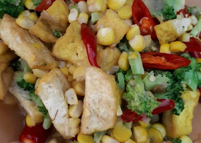 Resep Tumis Brokoli, Jagung, Tahu yang Enak