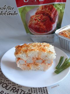 Foto resep Kimchi Rice Crabstick Gratin