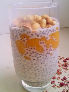 A picture of Mango Peanut Chia Seeds Pudding.