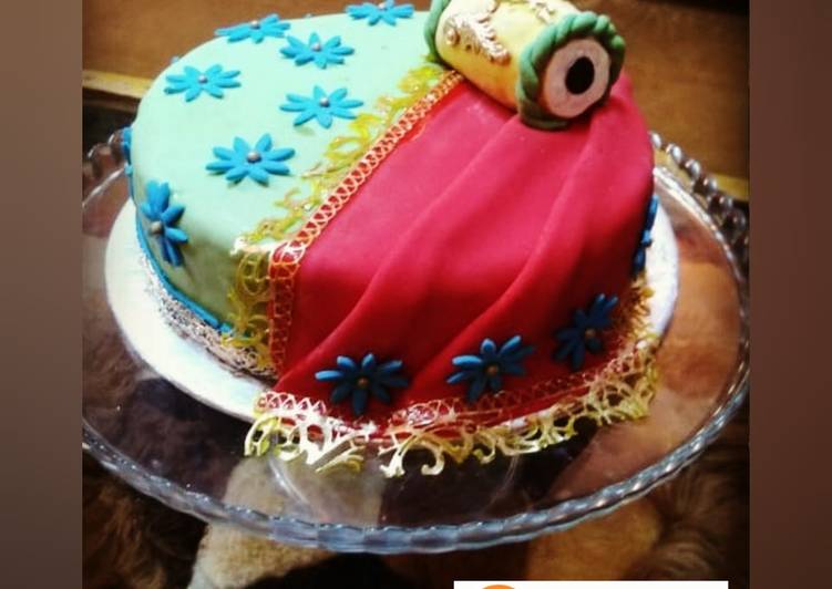 Mehndi themed cake