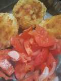 Bombas de papa rellenas de queso y de queso y paleta!!