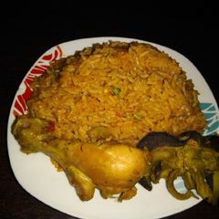 A picture of Jollof rice.