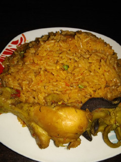 A picture of Jollof rice.