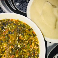 A picture of Title:vegetable okro soup.