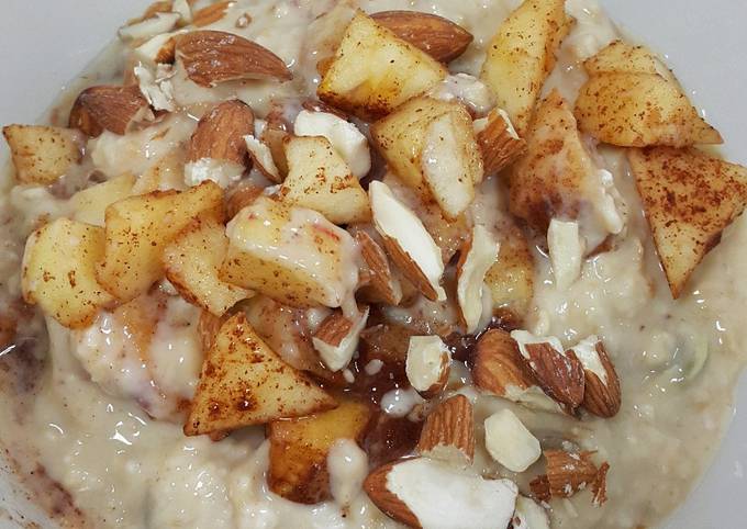 Cara Gampang Membuat Overnight Oat with apple &amp; almond yang Bikin Ngiler