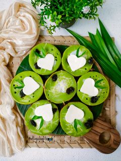Foto resep Kue lumpur pandan kelapa muda (982)