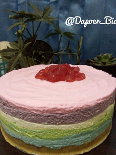 Foto resep Rainbow Cheesecake Unbaked