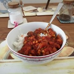 A picture of Hungry man's Black Bean Chilli.