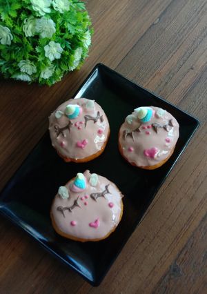 Foto resep Donat Labu Kuning Unicorn Tanpa Ulen 🍩🎃🦄