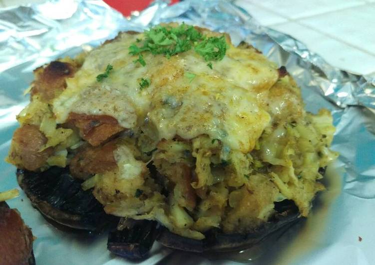 Step-by-Step Guide to Prepare Ultimate Crab stuffed Portabellas - version 1