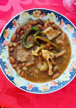 A picture of Feijoada with lamb.