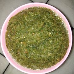 Coriander chutney A picture of Coriander chutney.