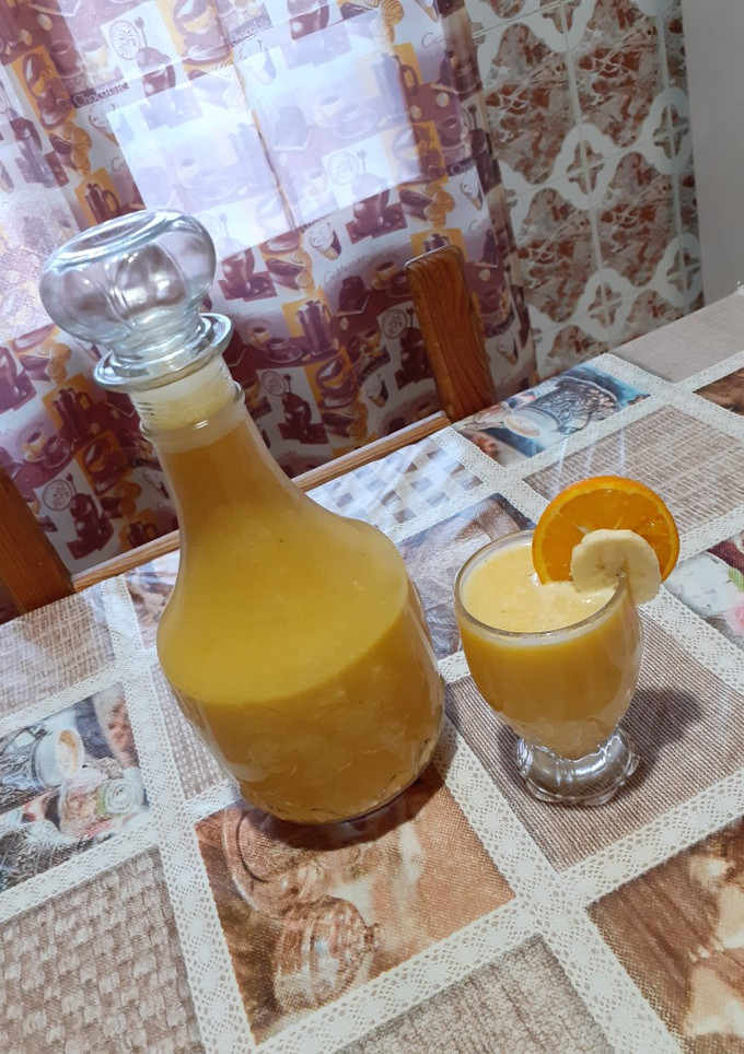 صورة لوصفة عصير البرتقال والموز 🍊🍌