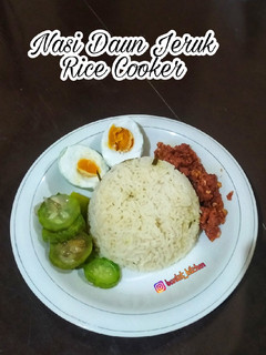 Foto resep Nasi Daun Jeruk Rice Cooker