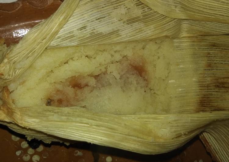Tamales dulces con ate de membrillo 🍬