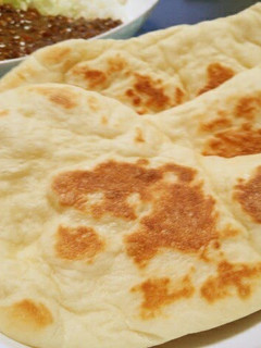 A picture of Easy Homemade Naan Bread (Plain or with Basil).