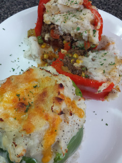 A picture of Shepherd's Pie Stuffed Peppers.