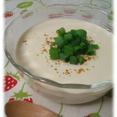 A picture of Easy Homemade Tofu in a Microwave.