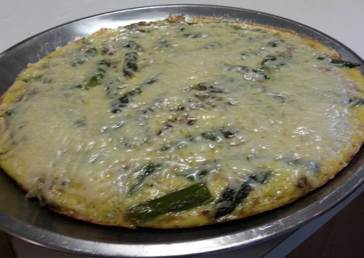 Steps to Prepare Speedy Asparagus, Morel Mushroom, and Leek Frittata