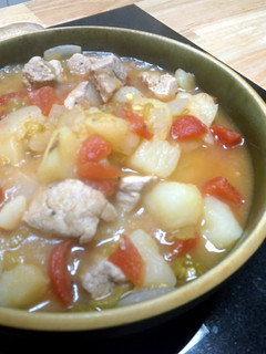 A picture of New Mexico Green Chili Stew.