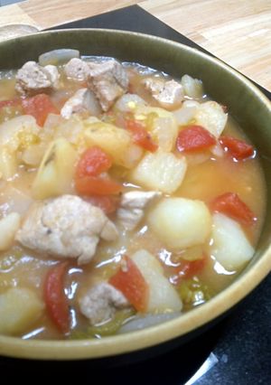 A picture of New Mexico Green Chili Stew.