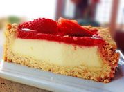 Una foto di cheesecake cotta