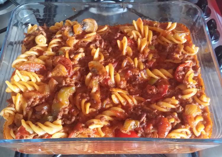 Pasta bake.