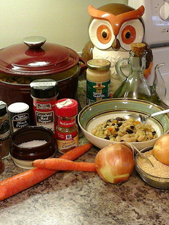 A picture of Bean stew with millet.