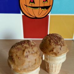 A picture of Vickys Pumpkin Ice Cream.