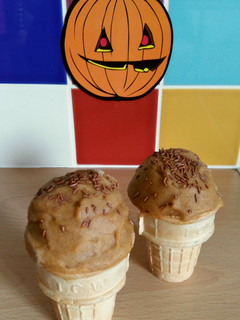 A picture of Vickys Pumpkin Ice Cream.