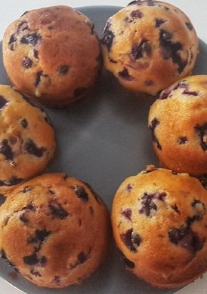Une photo de Muffins myrtilles sauvages