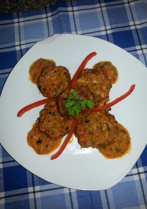 Una foto de Berenjenas en salsa de coco
