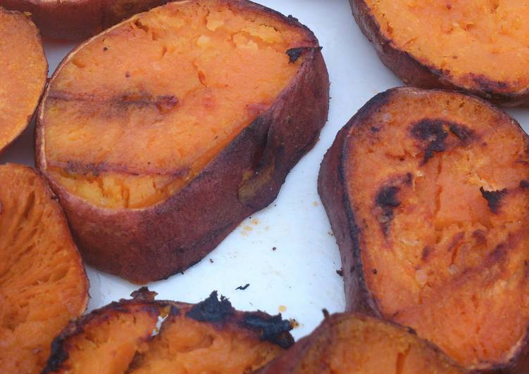 Steps to Prepare Super Quick Homemade BBQ sweet potato rounds