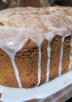 Foto principal de Budín de naranja con glasé de jugo de naranjas con chips de chocolate‼