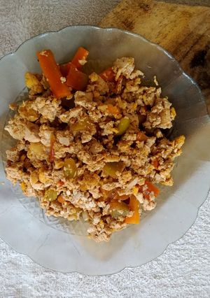 Foto resep Vegan scrambled tofu stir-fry (Resep untuk Mahasiswa)