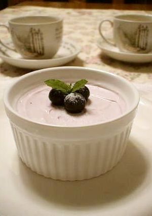 A picture of Healthy Blueberry No-Bake Cheesecake.