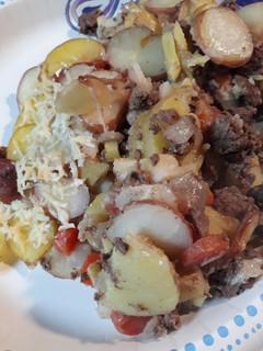 A picture of Lamb and Vegetables, well mainly Potatoes.