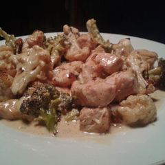 Creamy Chicken, Broccoli & Cauliflower Bake (LCHF) A picture of Creamy Chicken, Broccoli & Cauliflower Bake (LCHF).