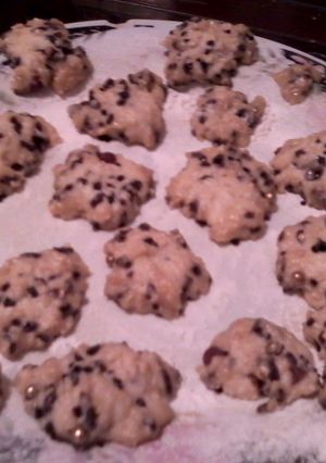 A picture of Victor's Microwave Oat and Chocolate Cookies.