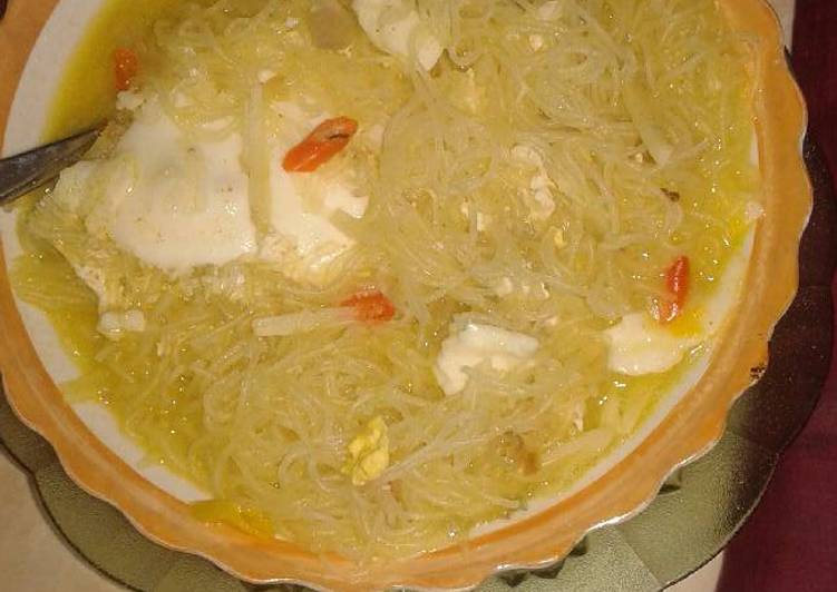 Cara Gampang Menyiapkan Bihun kari ayam pedas, Enak Banget