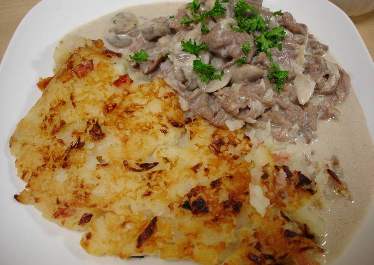 Beef with Cream Sauce