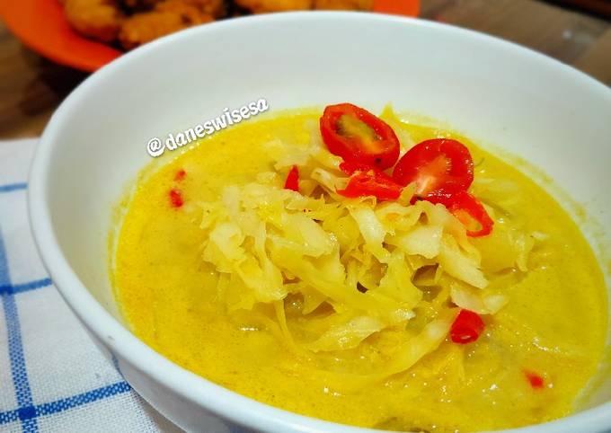Resep: Kubis Kuah Santan Kuning Murah