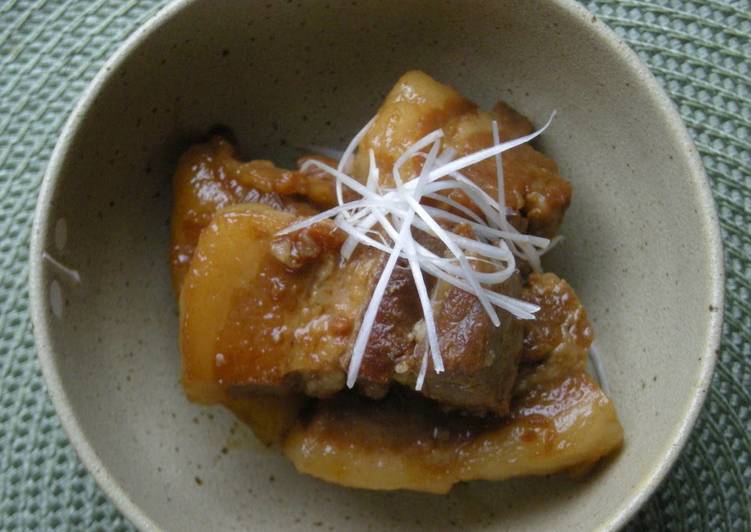 Recipe of Favorite Soft Simmered Pork Belly