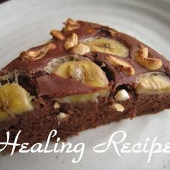 A picture of Banana Nut Cocoa Cake Made with Whole Wheat Flour.