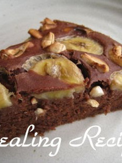 A picture of Banana Nut Cocoa Cake Made with Whole Wheat Flour.