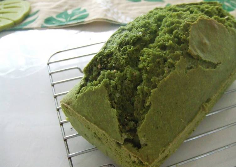 Easy Matcha Green Tea Pound Cake with Pancake Mix and Okara