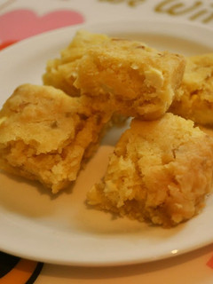 A picture of Steamed Apple and Cream Cheese Pancakes.