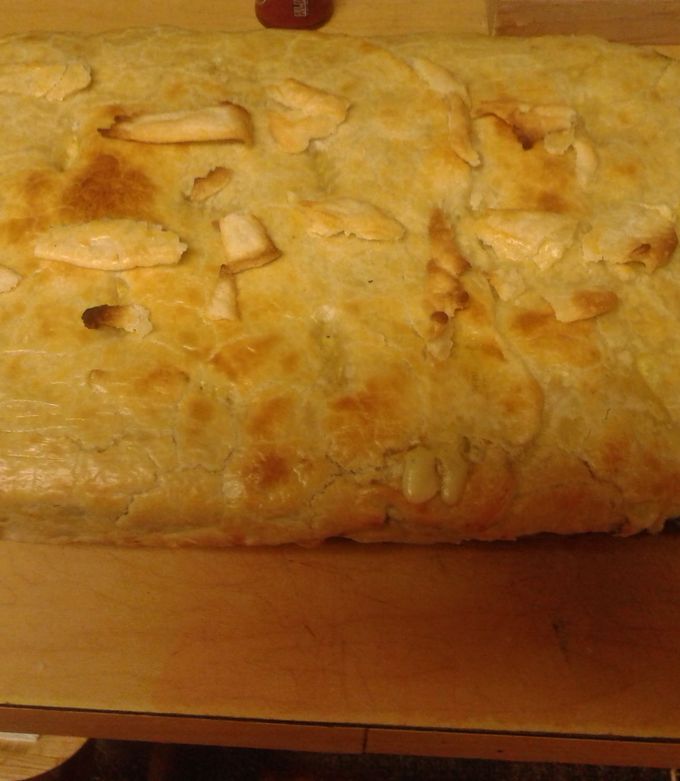 A picture of Nickie's homemade chicken pot pie.
